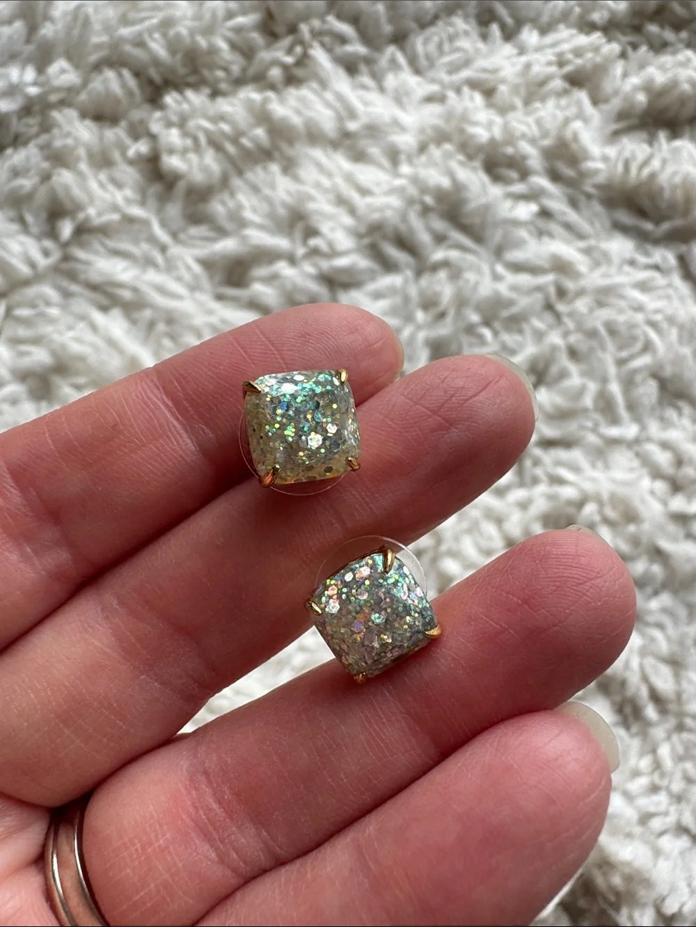 Kate Spade Glitter Gumdrop Earrings